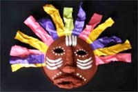 Африканская маска из бумажной тарелочки