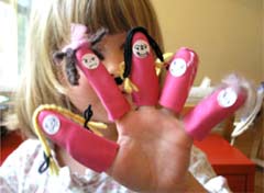 Пальчиковые куклы из резиновой перчатки