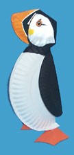 Пингвин из бумажных тарелочек